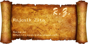 Rojcsik Zita névjegykártya