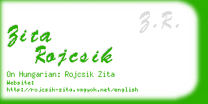 zita rojcsik business card